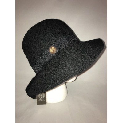 Vince Camuto 's Bucket Hat Wool Black Logo Detail Adjustable New  eb-43285140